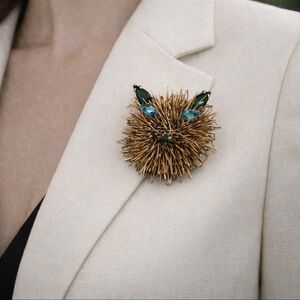 Vintage Cat Face Brooch